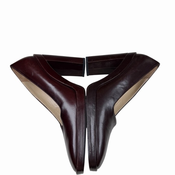 GUCCI‎ Women's Size 9 B Brown Leather Square Closed Toe High Block Hell Pumps - Picture 8 of 13